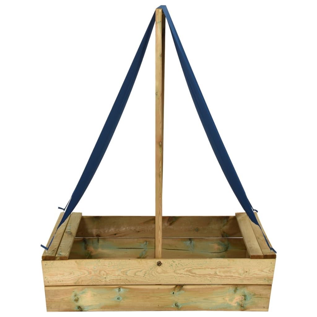Zandbak Met Dak 80X60X97,5 Cm Geïmpregneerd Grenenhout 80 x 60 x 97.5 cm