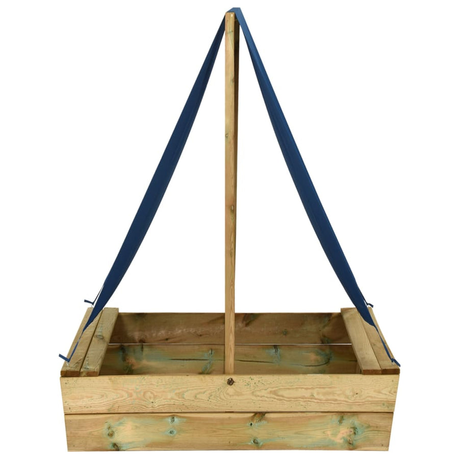 Zandbak Met Dak 80X60X97,5 Cm Geïmpregneerd Grenenhout 80 x 60 x 97.5 cm