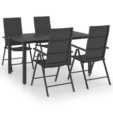 -Delige Tuinset Zwart 5 150 cm tafellengte