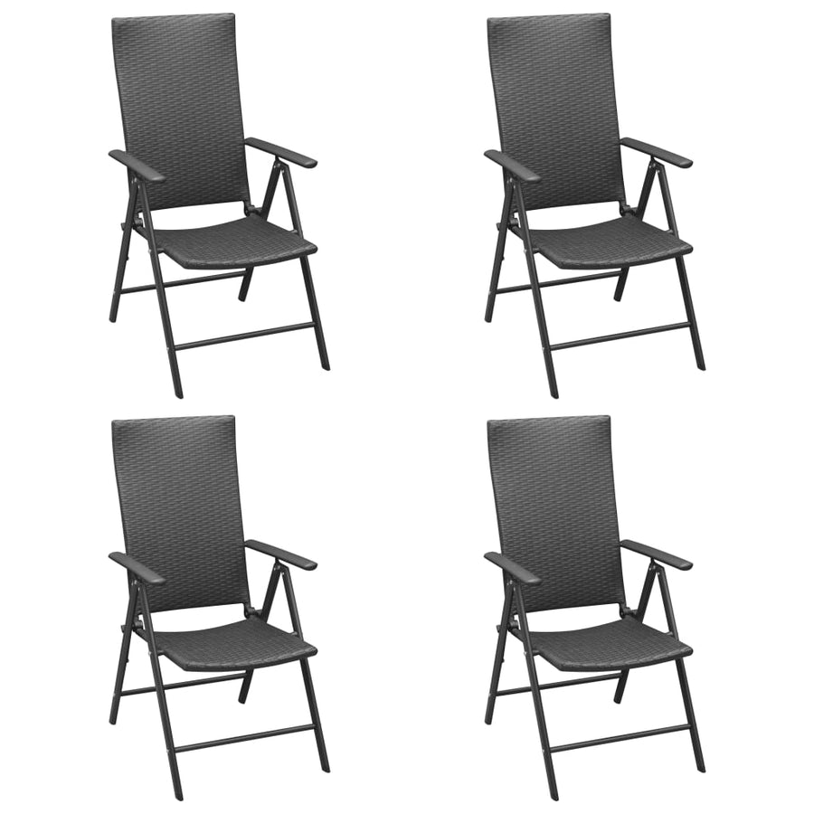 -Delige Tuinset Zwart 5 150 cm tafellengte