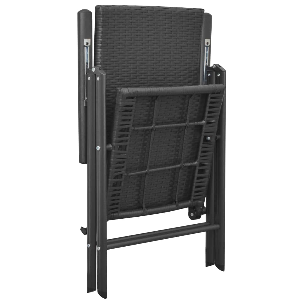 -Delige Tuinset Zwart 5 150 cm tafellengte
