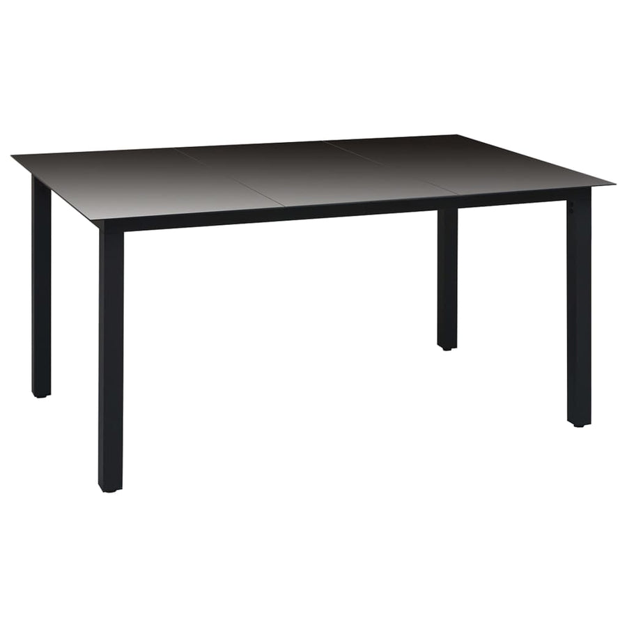 -Delige Tuinset Zwart 7 150 cm tafellengte