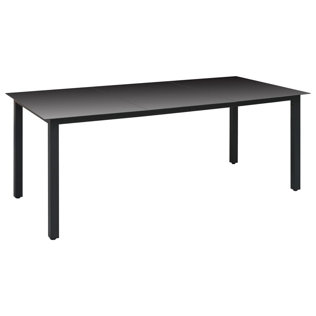 -Delige Tuinset Zwart 7 190 cm tafellengte