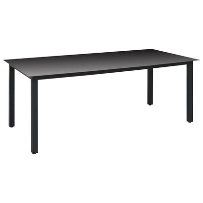 -Delige Tuinset Zwart 7 190 cm tafellengte