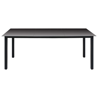 -Delige Tuinset Zwart 9 190 cm tafellengte