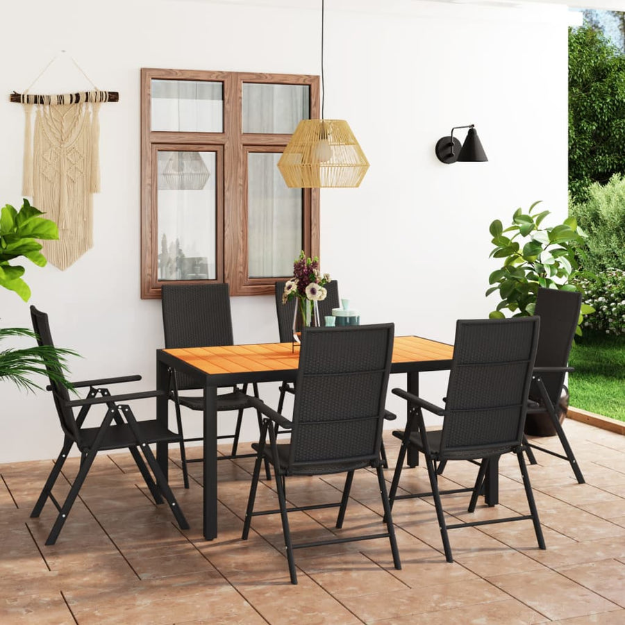 10-Delige Loungeset Met Kussens Poly Rattan Beige Blauw