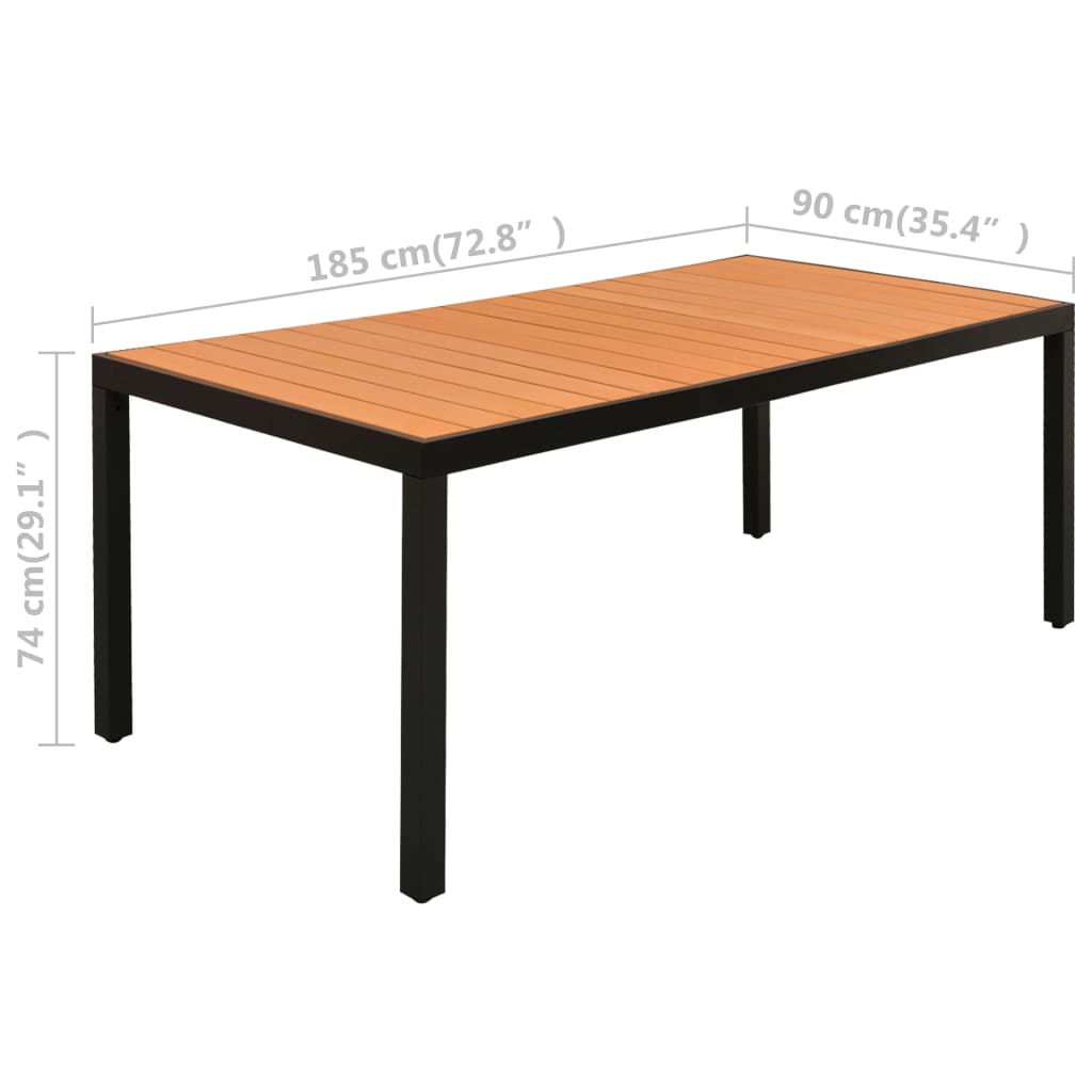 7-Delige Tuinset Zwart En Bruin
