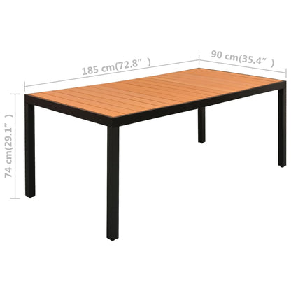 7-Delige Tuinset Zwart En Bruin