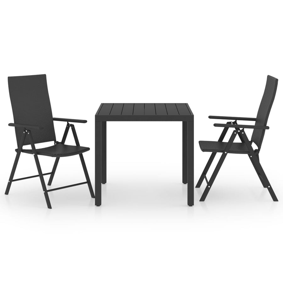 3-Delige Tuinset Zwart