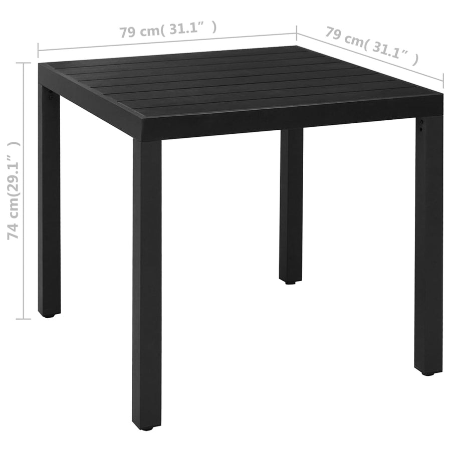 3-Delige Tuinset Zwart