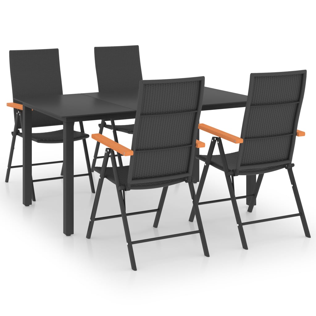-Delige Tuinset Zwart En Bruin 5 150 cm tafellengte