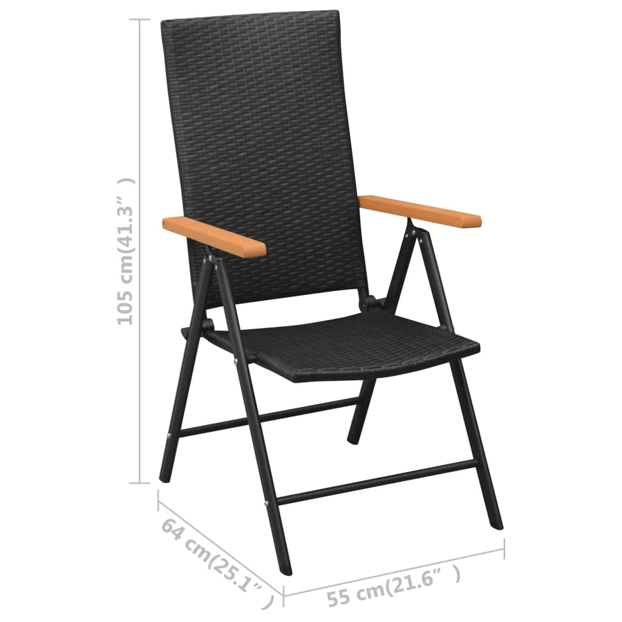 -Delige Tuinset Zwart En Bruin 5 150 cm tafellengte