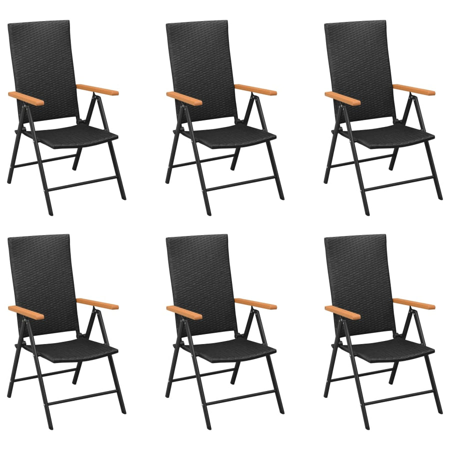 -Delige Tuinset Zwart En Bruin 7 190 cm tafellengte