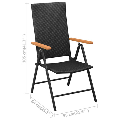 -Delige Tuinset Zwart En Bruin 7 190 cm tafellengte