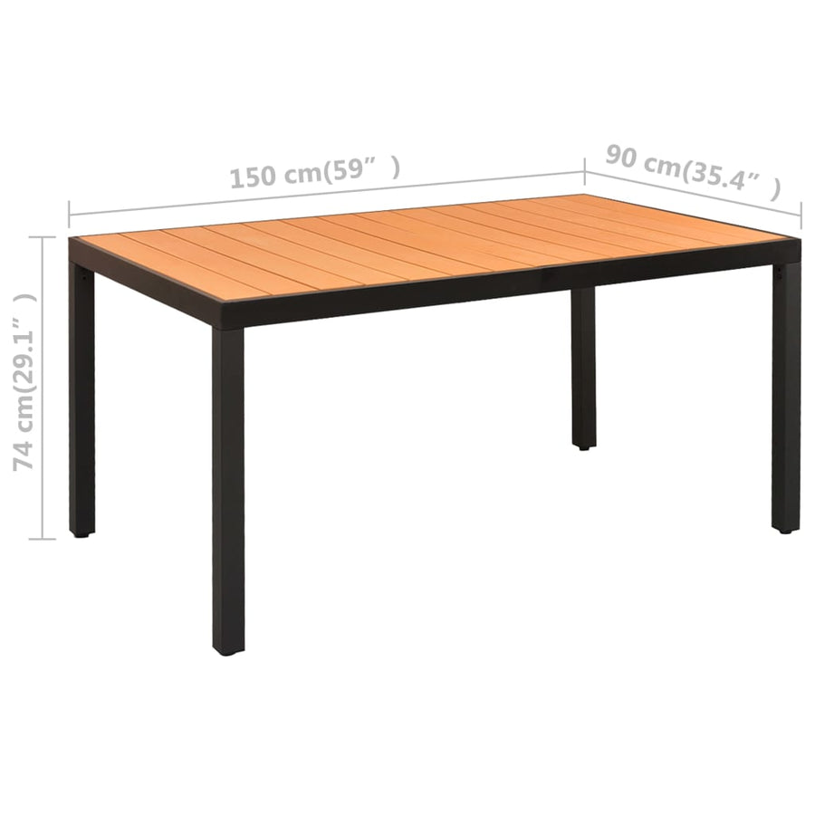 5-Delige Tuinset Zwart En Bruin