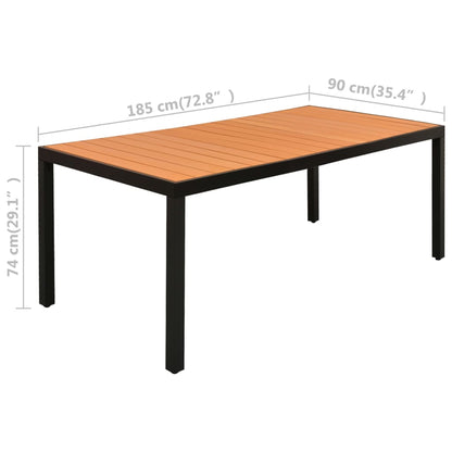 7-Delige Tuinset Zwart En Bruin