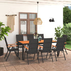 9-Piece Garden Furniture Set black and brown