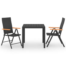 3-Delige Tuinset Zwart En Bruin