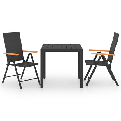 3-Delige Tuinset Zwart En Bruin