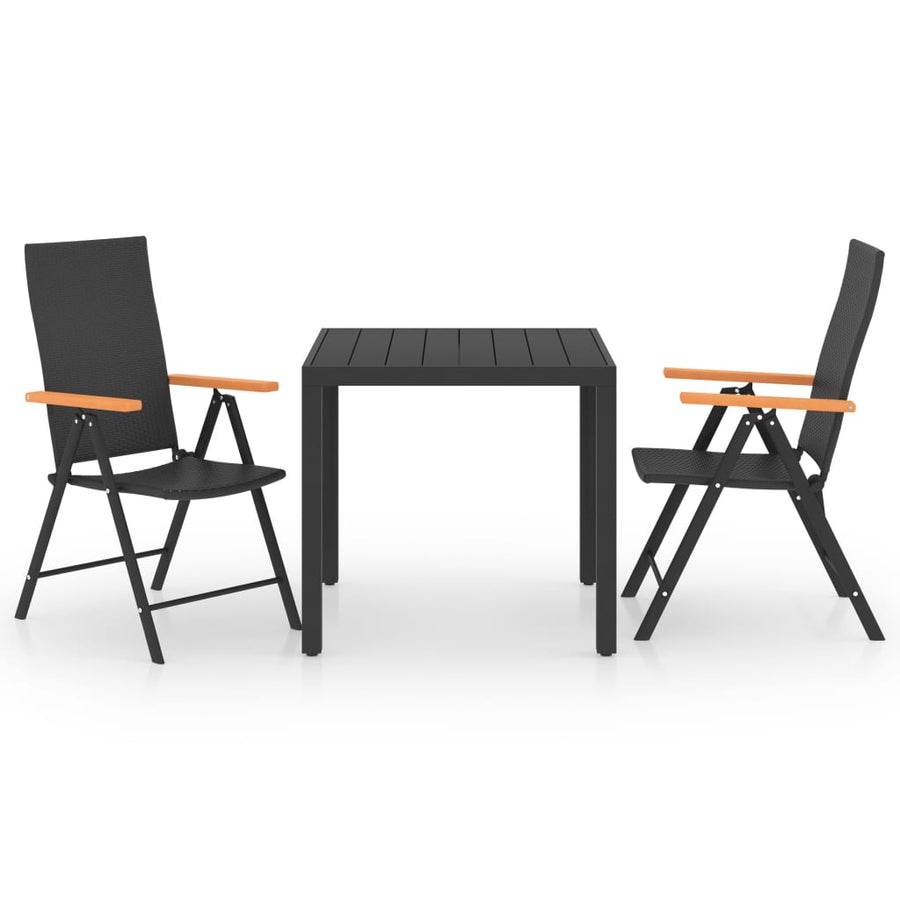 3-Delige Tuinset Zwart En Bruin