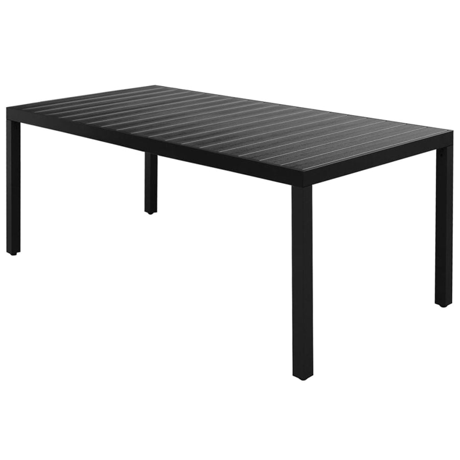 9-Delige Tuinset Pvc-Rattan Zwart 184.5 cm tafellengte