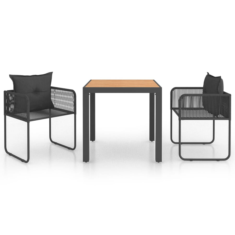 -Delige Tuinset Pvc-Rattan 3 79 cm tafellengte