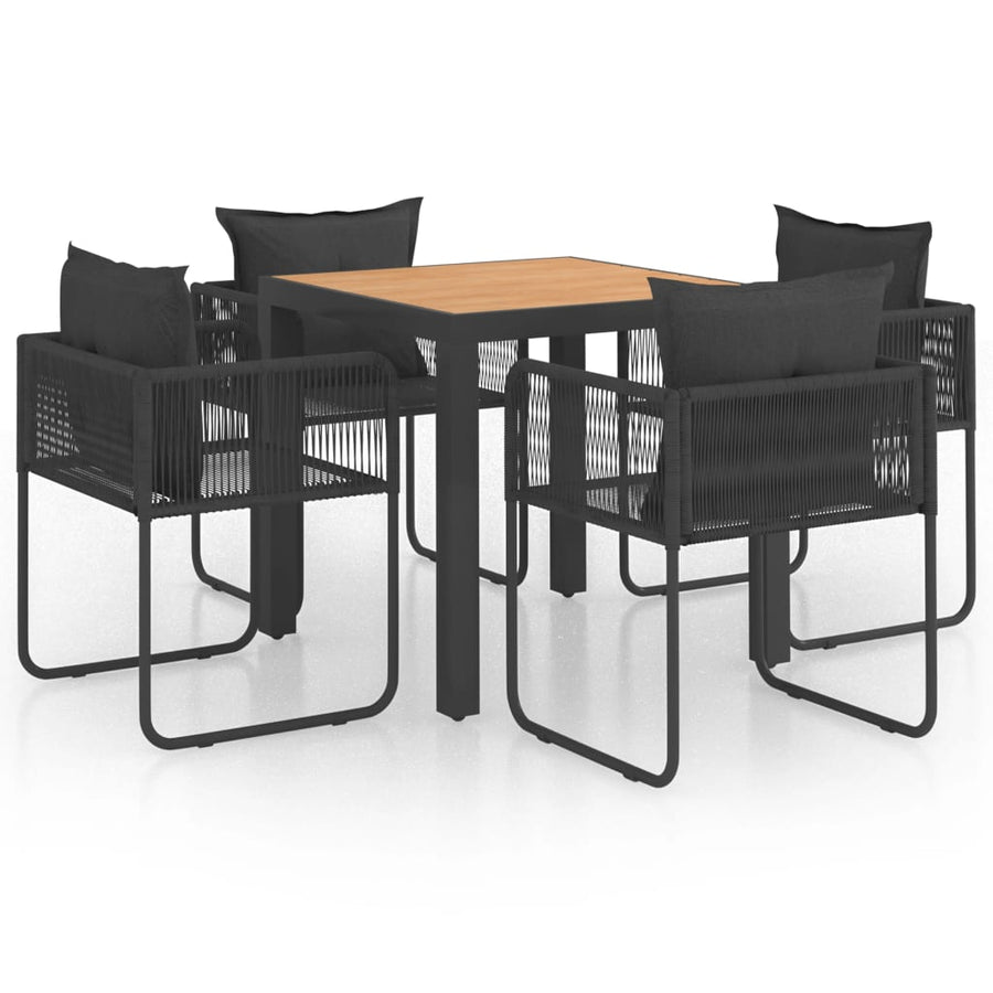 -Delige Tuinset Pvc-Rattan 5 79 cm tafellengte
