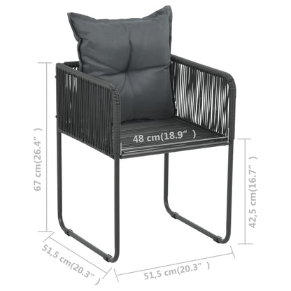 -Delige Tuinset Pvc-Rattan 5 79 cm tafellengte
