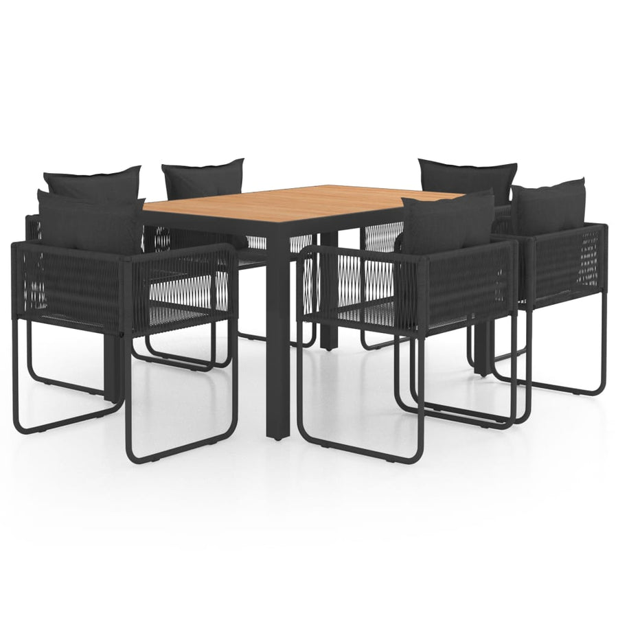 -Delige Tuinset Pvc-Rattan 7 150 cm tafellengte