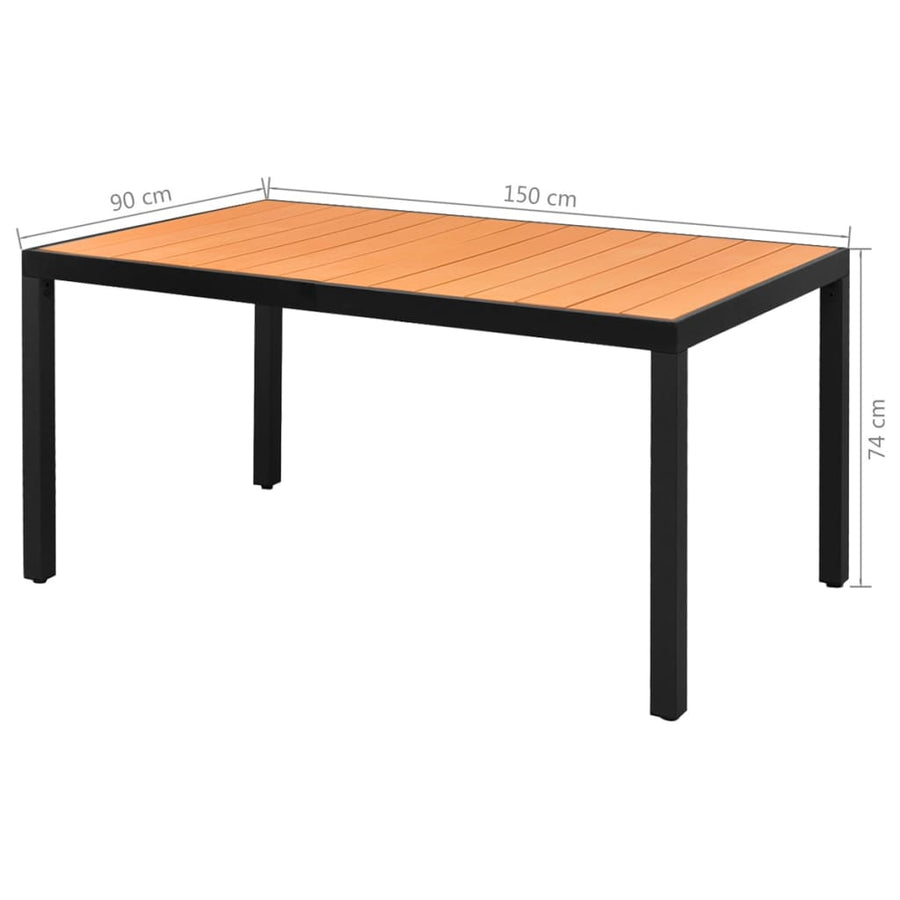 -Delige Tuinset Pvc-Rattan 7 150 cm tafellengte