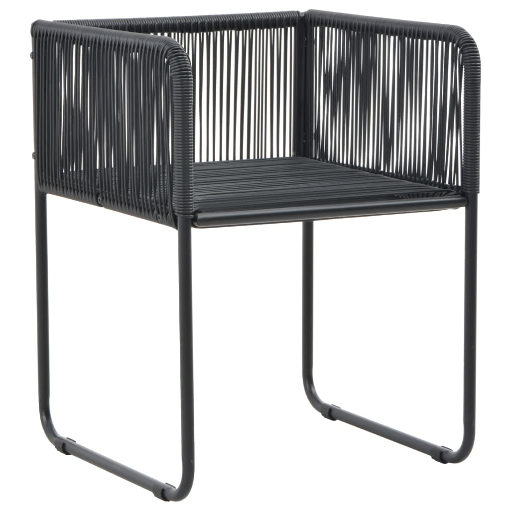 Tuinset Pvc-Rattan 7 184.5 cm tafellengte Zwart en bruin