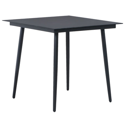 5-Delige Tuinset Pvc-Rattan Zwart 4