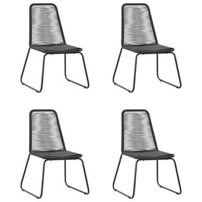 5-Delige Tuinset Pvc-Rattan Zwart 4