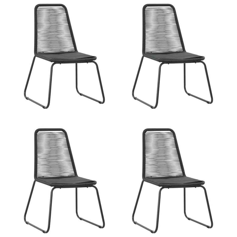 5-Delige Tuinset Pvc-Rattan Zwart 4