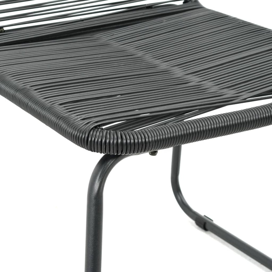 5-Delige Tuinset Pvc-Rattan Zwart 4