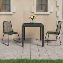 -Delige Tuinset Pvc-Rattan 3 79 cm tafellengte Zwart