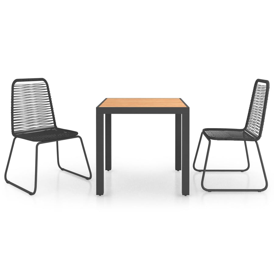 -Delige Tuinset Pvc-Rattan 3 79 cm tafellengte
