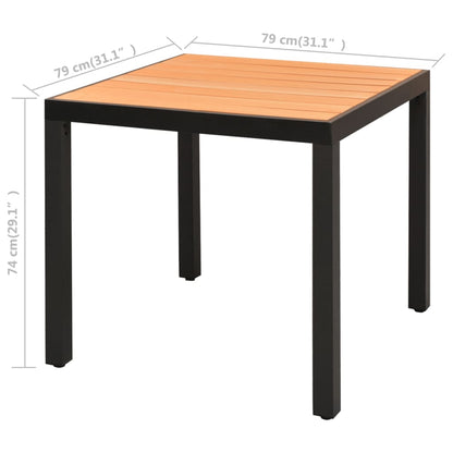 -Delige Tuinset Pvc-Rattan 3 79 cm tafellengte