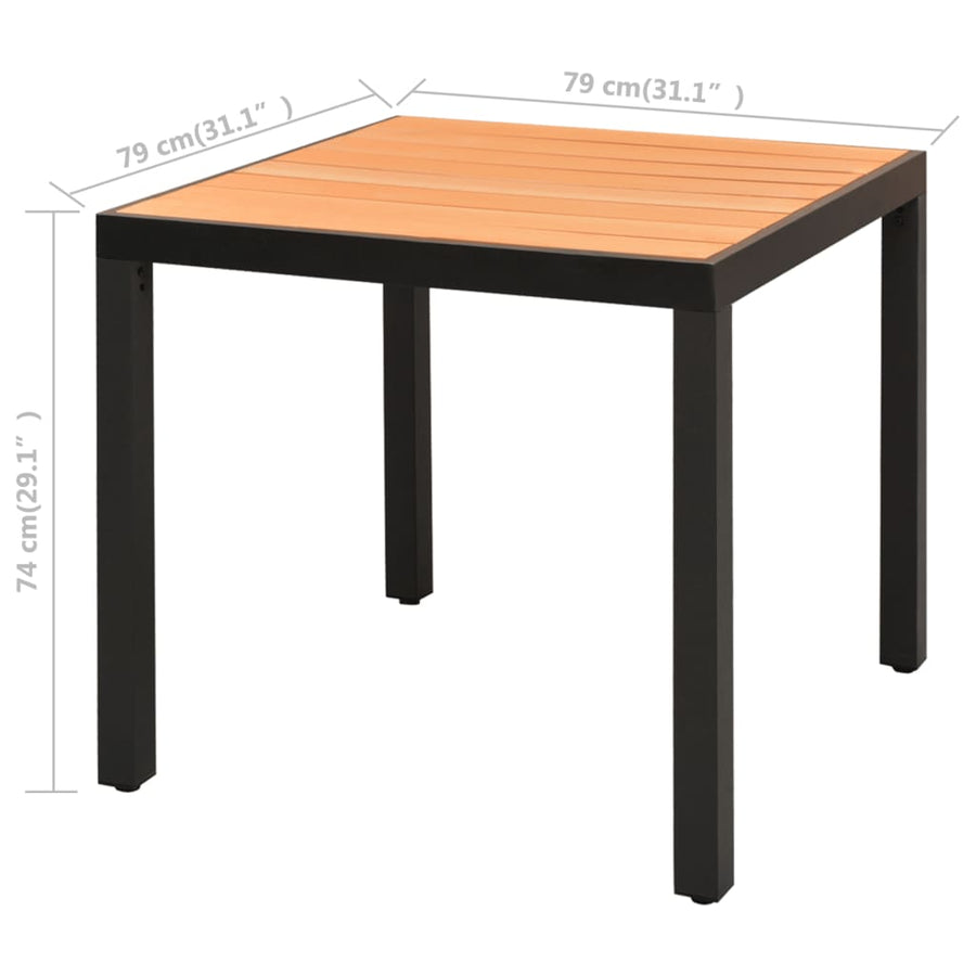 -Delige Tuinset Pvc-Rattan 3 79 cm tafellengte