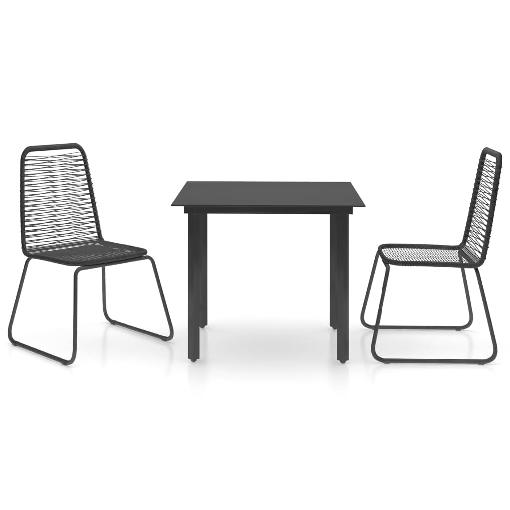 -Delige Tuinset Pvc-Rattan 3 80 cm tafellengte