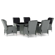 Tuinset Met Kussens Poly Rattan 7 Lichtgrijs en bruin