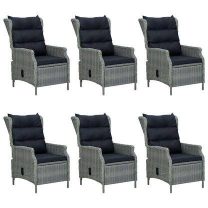 Tuinset Met Kussens Poly Rattan 7 Lichtgrijs en bruin