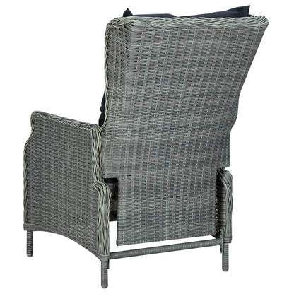 Tuinset Met Kussens Poly Rattan Lichtgrijs 9 light grey and black