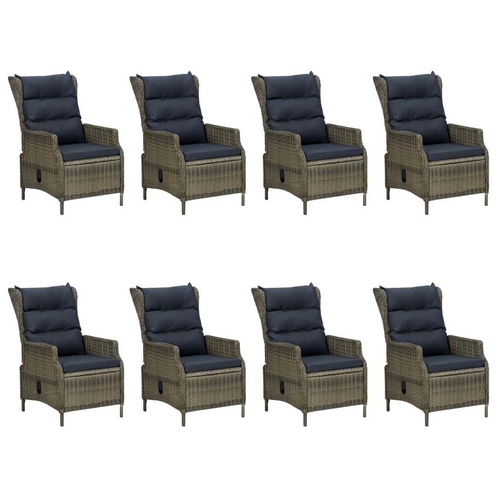 Tuinset Met Kussens Poly Rattan 9 Bruin