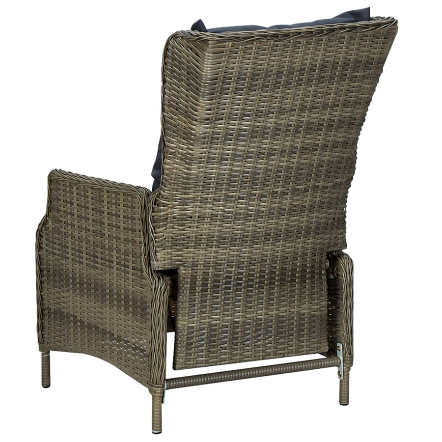 Tuinset Met Kussens Poly Rattan 9 Bruin