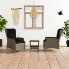 -Delige Loungeset Met Kussens Poly Rattan Bruin