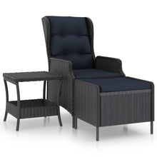 Loungeset Met Kussens Poly Rattan Donkergrijs