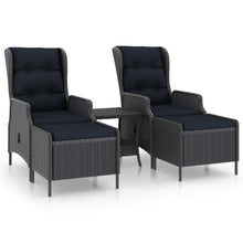 Loungeset Met Kussens Poly Rattan Donkergrijs