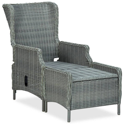 Tuinset Met Kussens Poly Rattan Lichtgrijs light grey and black