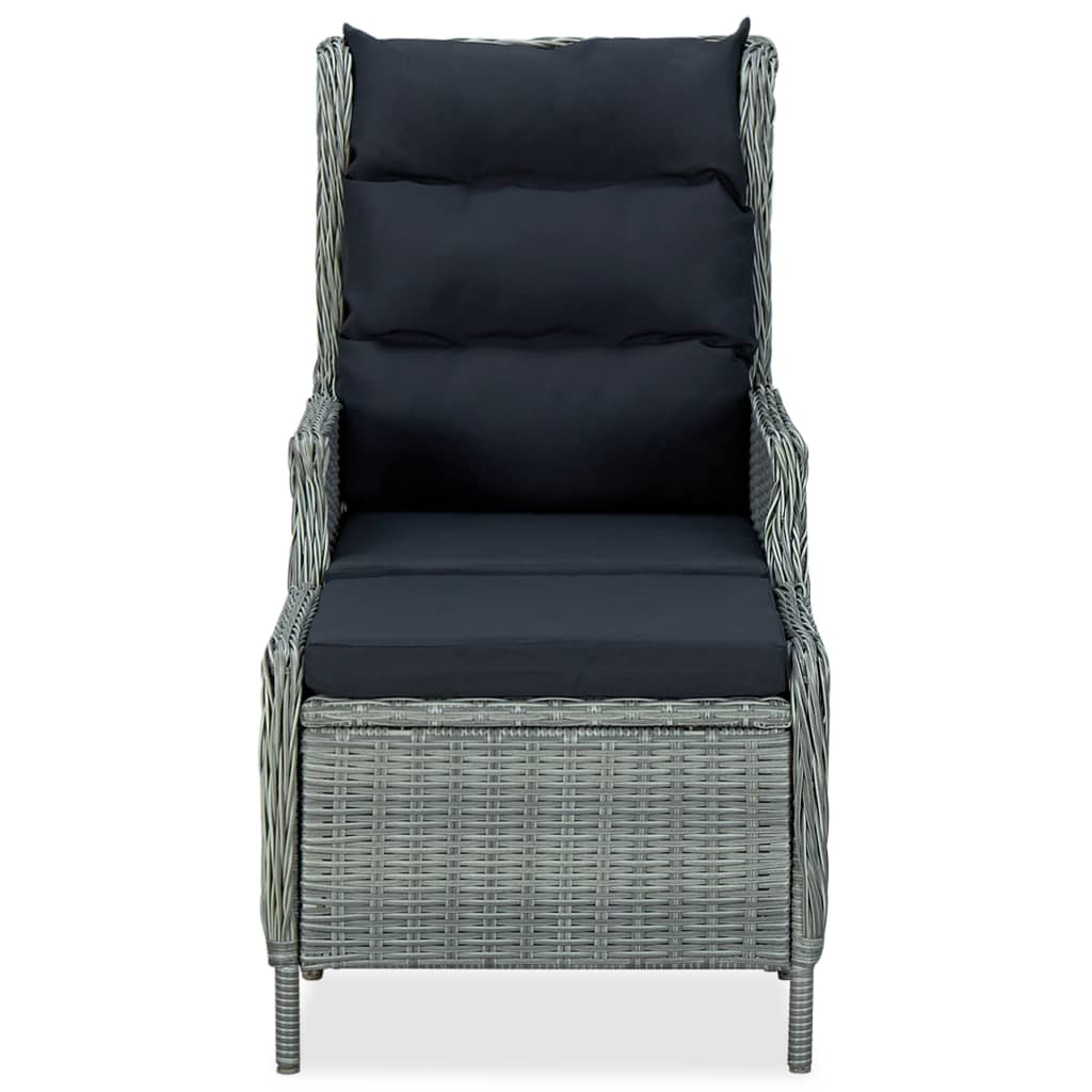 Tuinset Met Kussens Poly Rattan Lichtgrijs en bruin